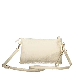 Beige Polyethylene Women Handbag