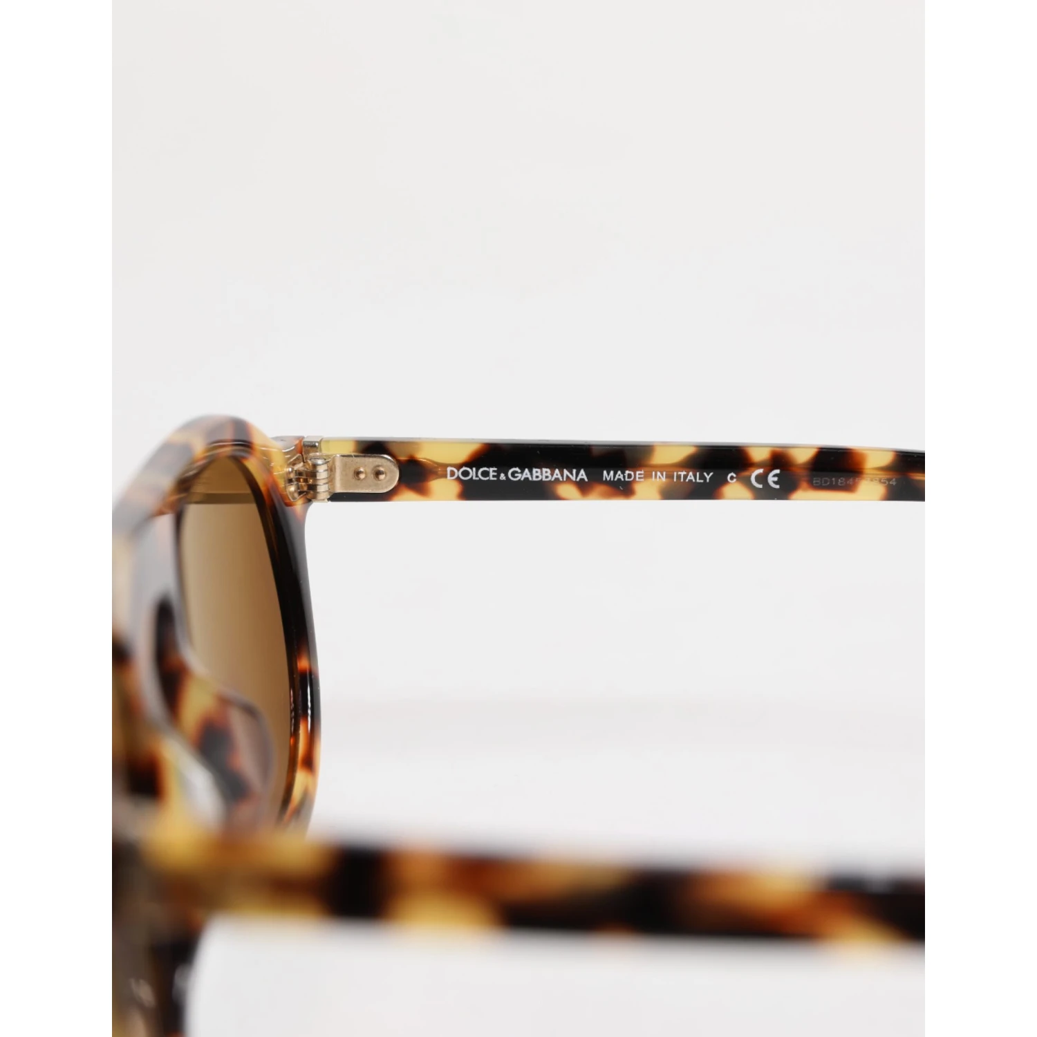 Brown Acetate Round Leopard Print Eyewear Sunglasses