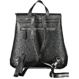 Black Polyethylene Women Backpack