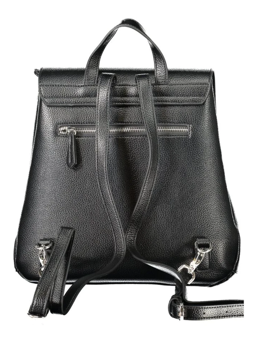Black Polyethylene Women Backpack