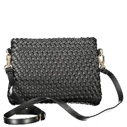 Black Polyethylene Women Handbag