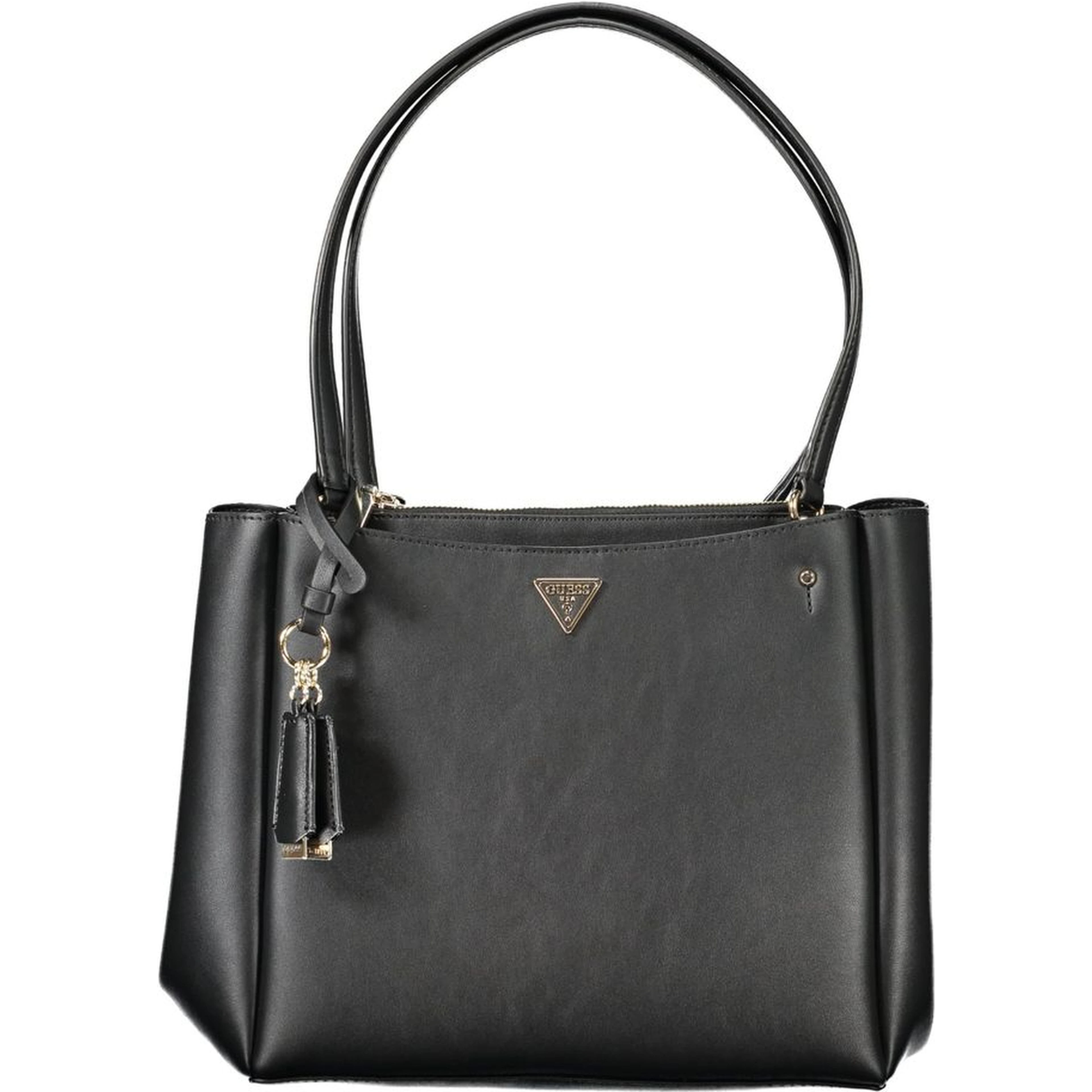 Black Polyethylene Women Handbag