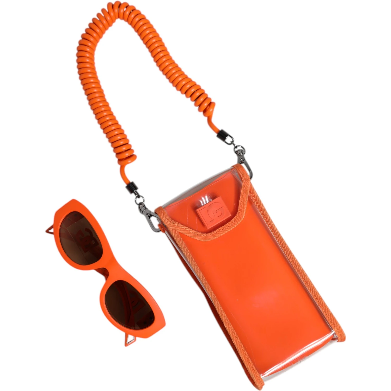 Orange Reborn To Live Oval Frame Logo Eyewear Sunglasses