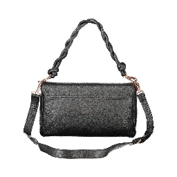 Black Polyethylene Women Handbag