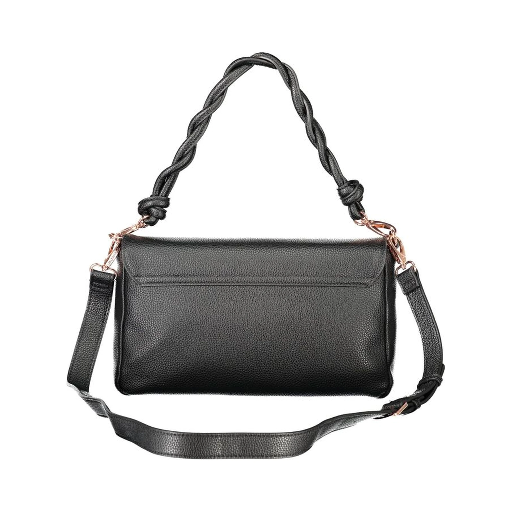 Black Polyethylene Women Handbag