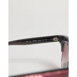 Black Pink Mirrored Cat Eye DG6109 Sequined Sunglasses