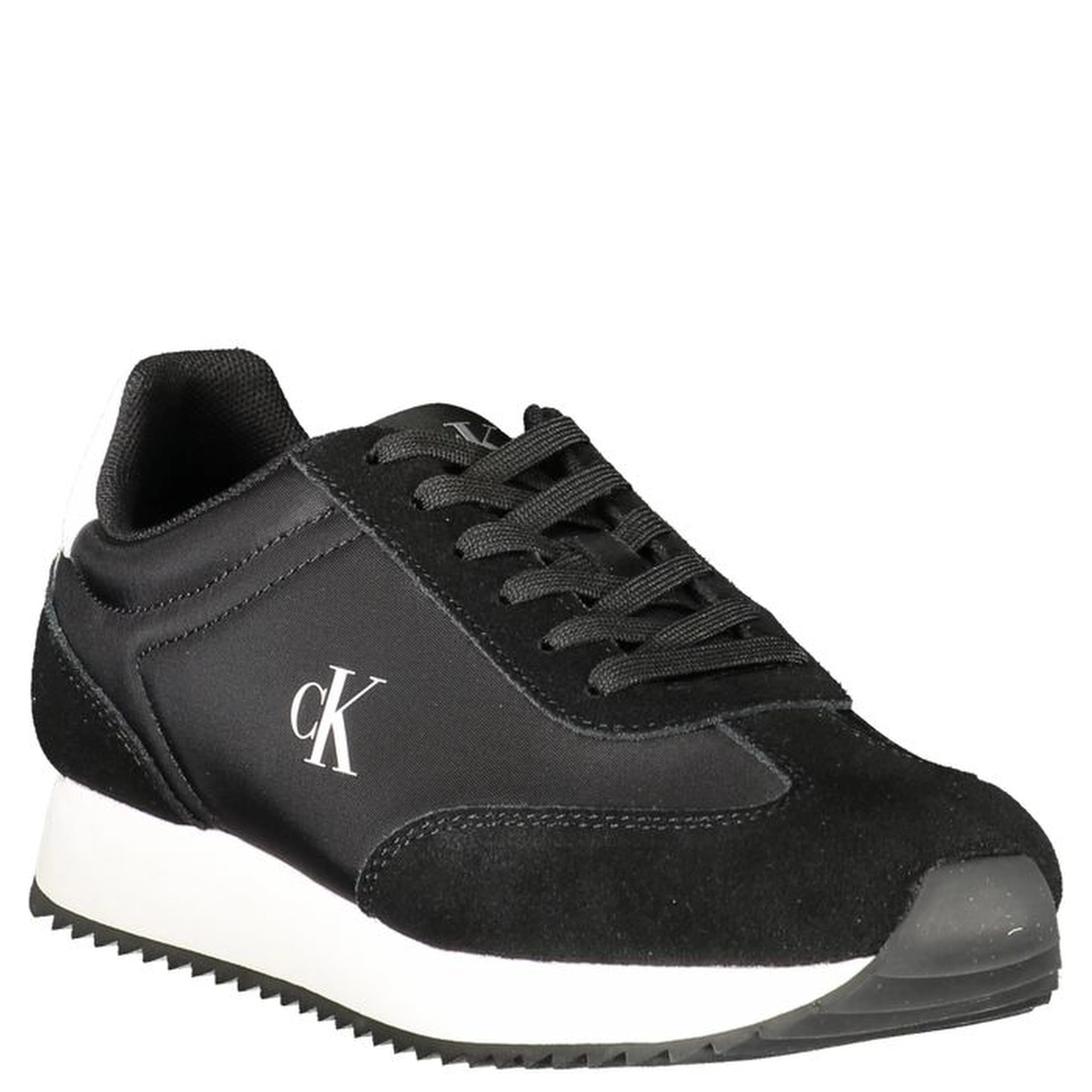 Black Leather Women Sneaker