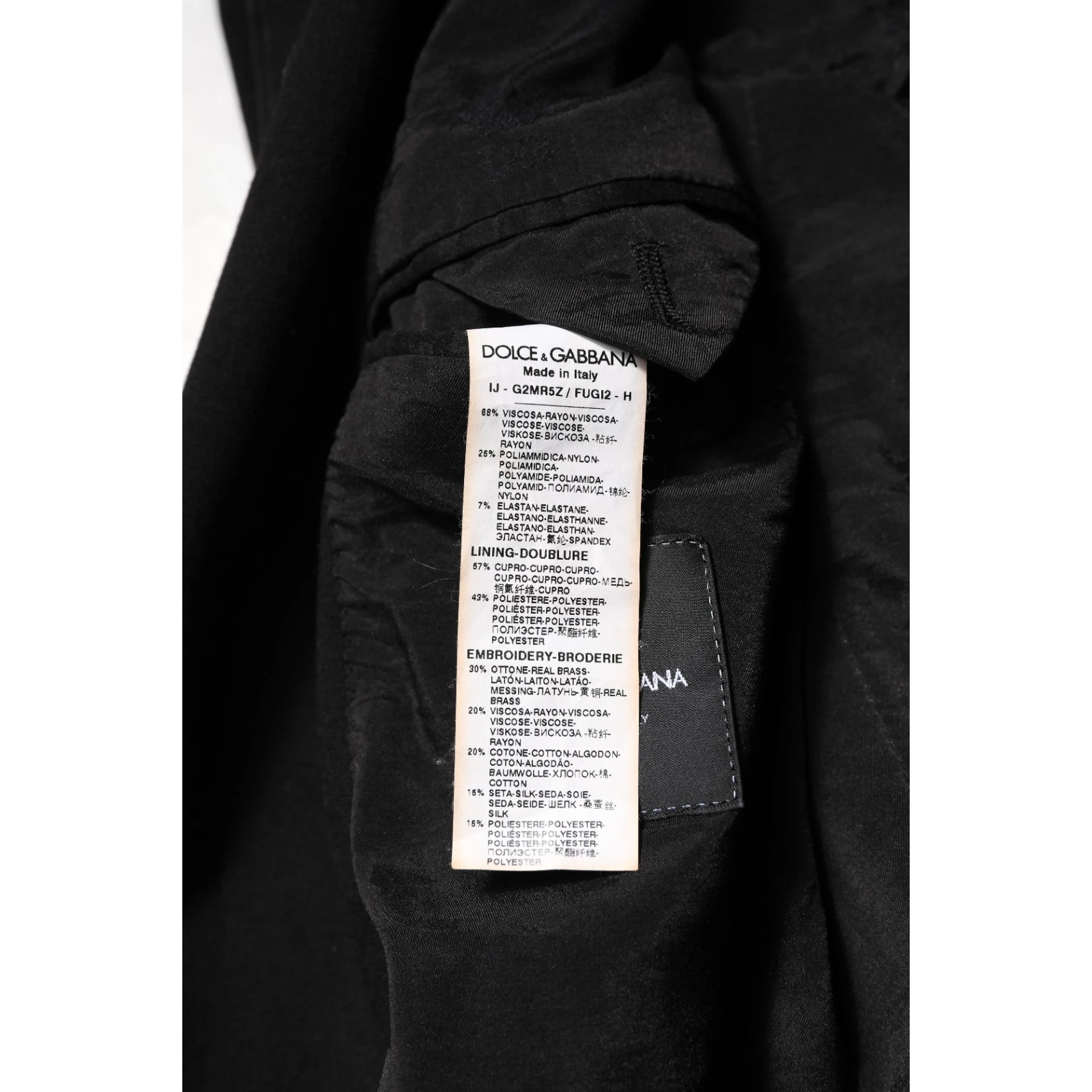 Black Viscose DG Crown Blazer Coat Jacket