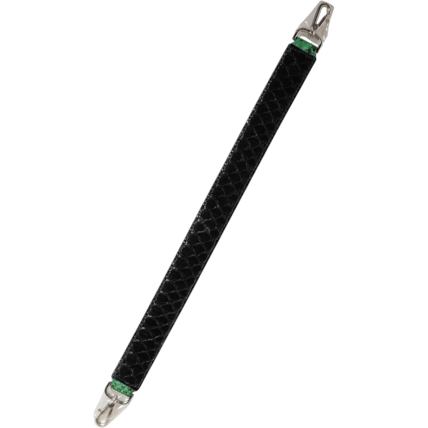 Black Green Exotic Leather Bag Shoulder Strap