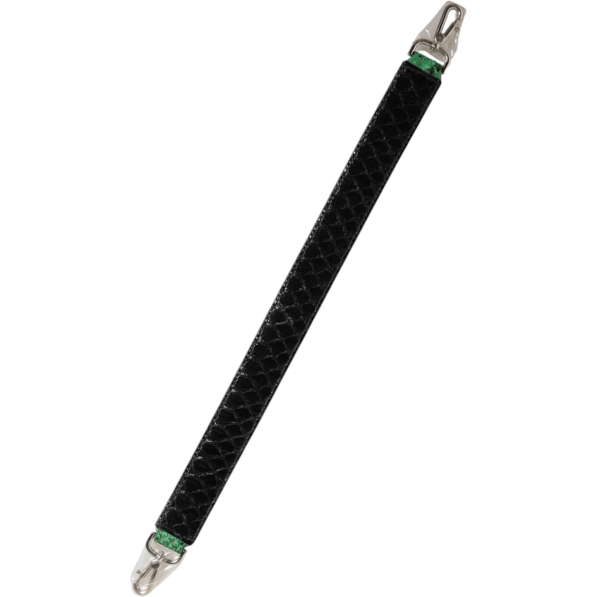 Black Green Exotic Leather Bag Shoulder Strap