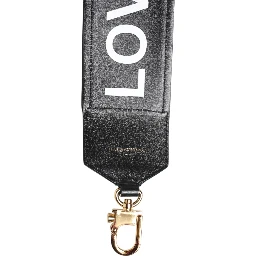 Black Leopard Print Reversible Bag Shoulder Strap