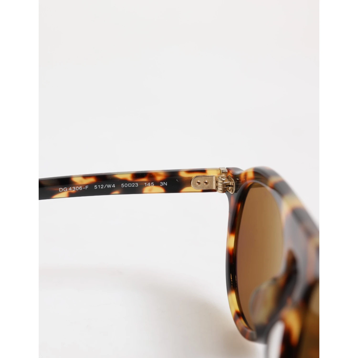 Brown Acetate Round Leopard Print Eyewear Sunglasses