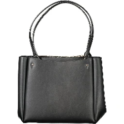 Black Polyethylene Women Handbag