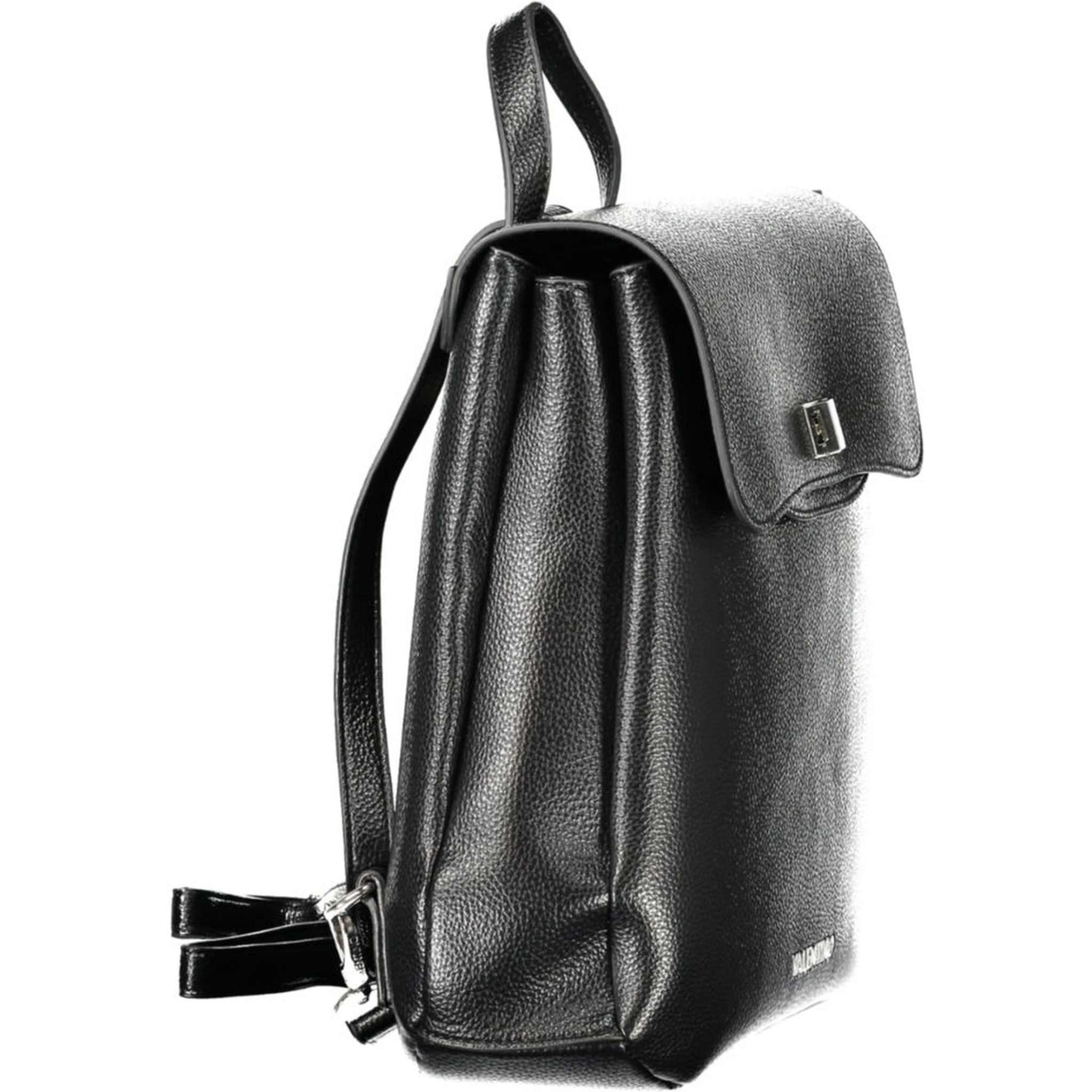 Black Polyethylene Women Backpack