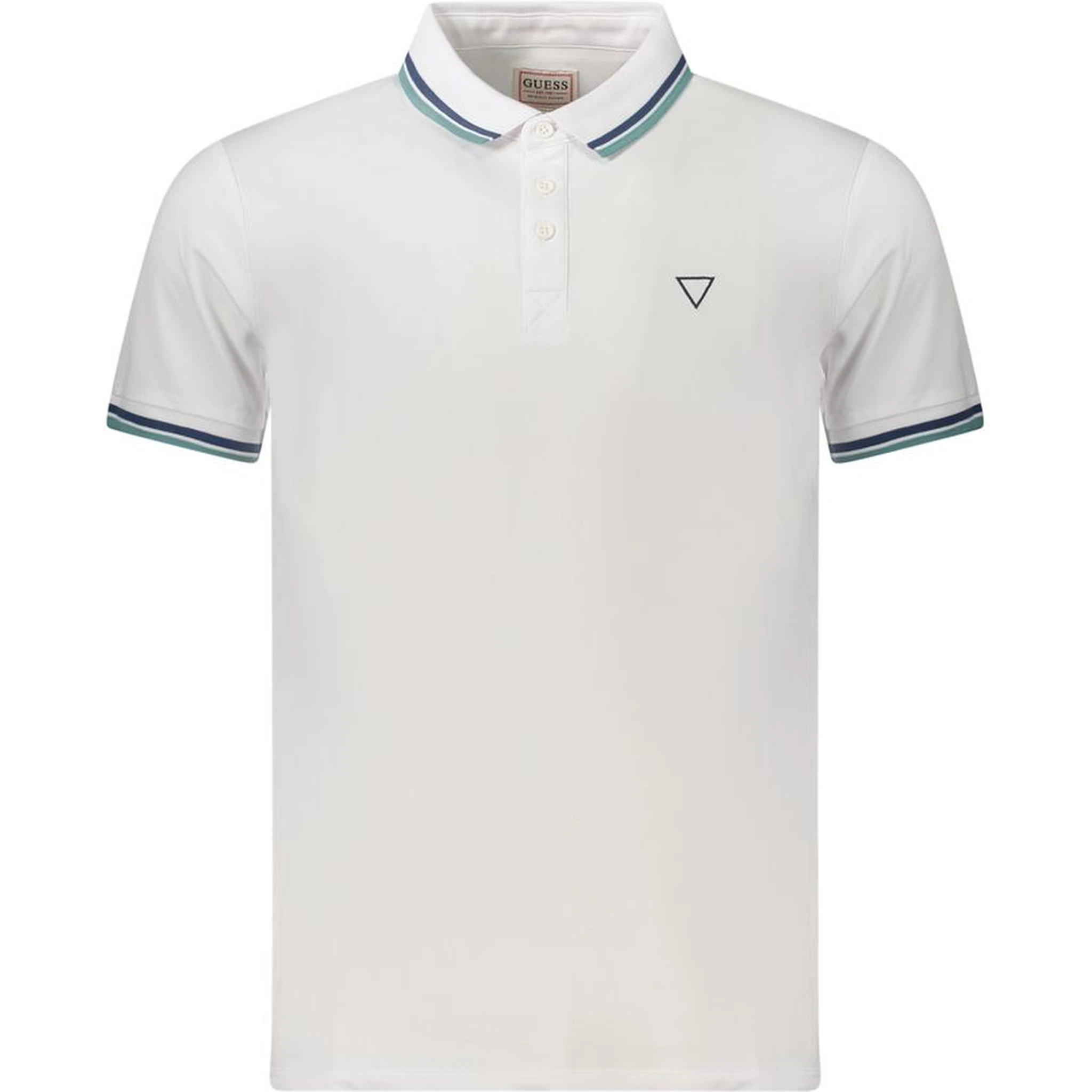 White Cotton Men Polo Shirt