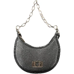 Black Polyethylene Women Handbag
