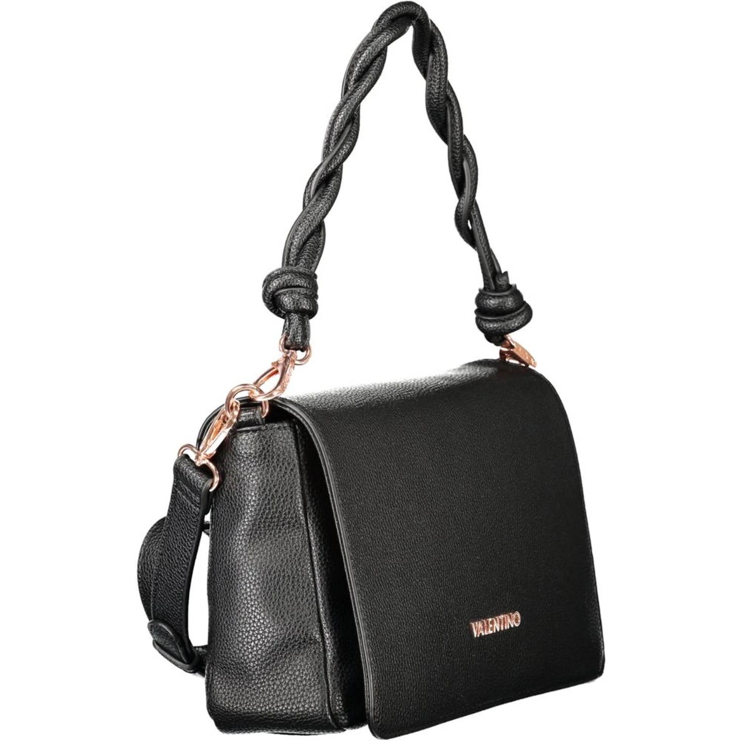 Black Polyethylene Women Handbag