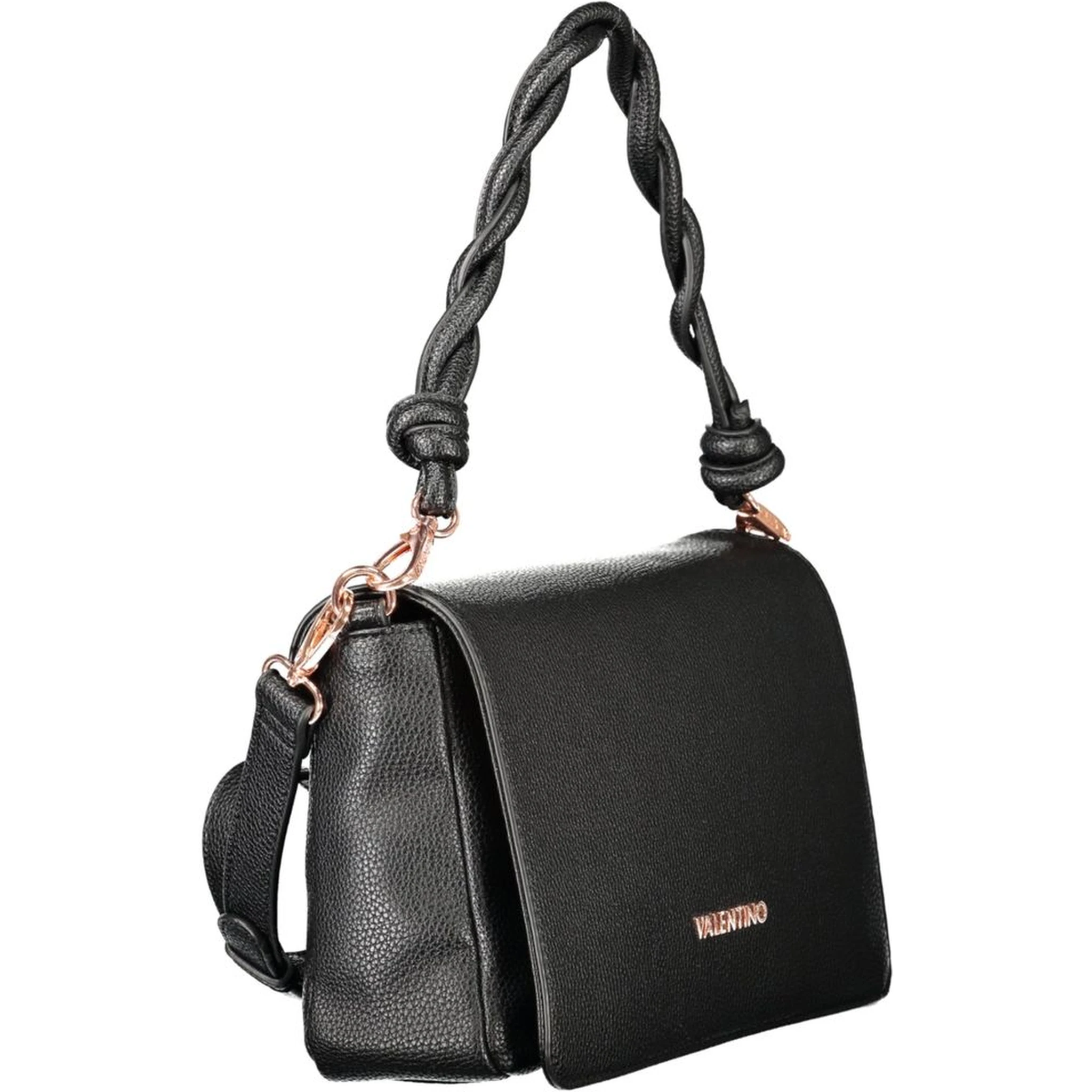 Black Polyethylene Women Handbag