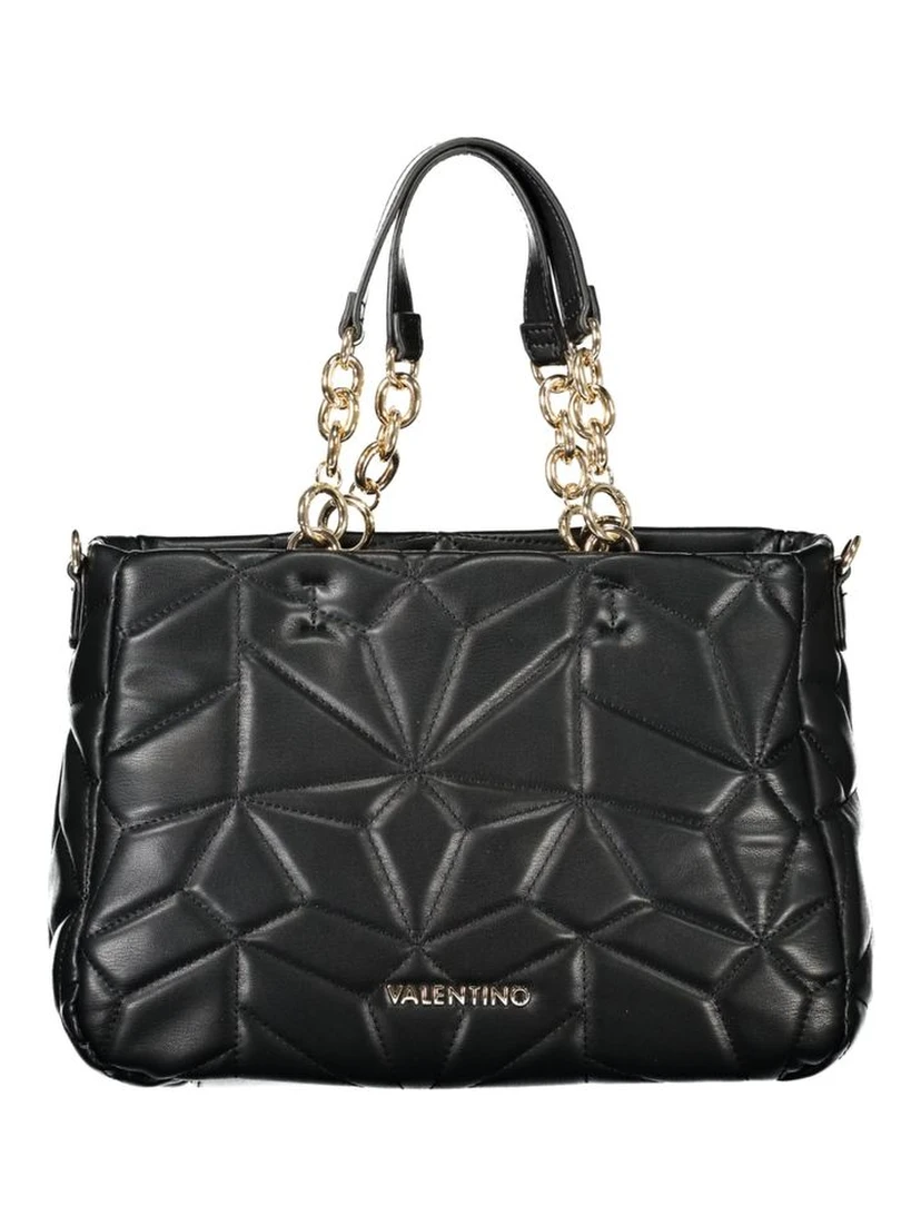 Black Polyethylene Women Handbag