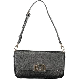 Black Polyethylene Women Handbag