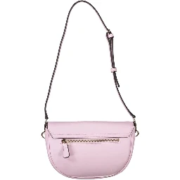 Pink Polyethylene Women Handbag