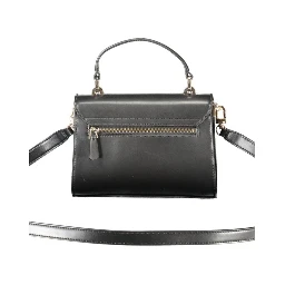 Black Polyethylene Women Handbag