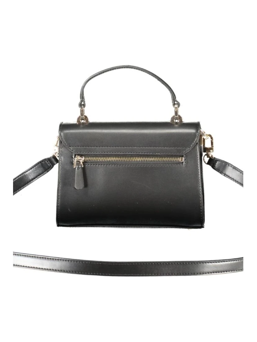 Black Polyethylene Women Handbag