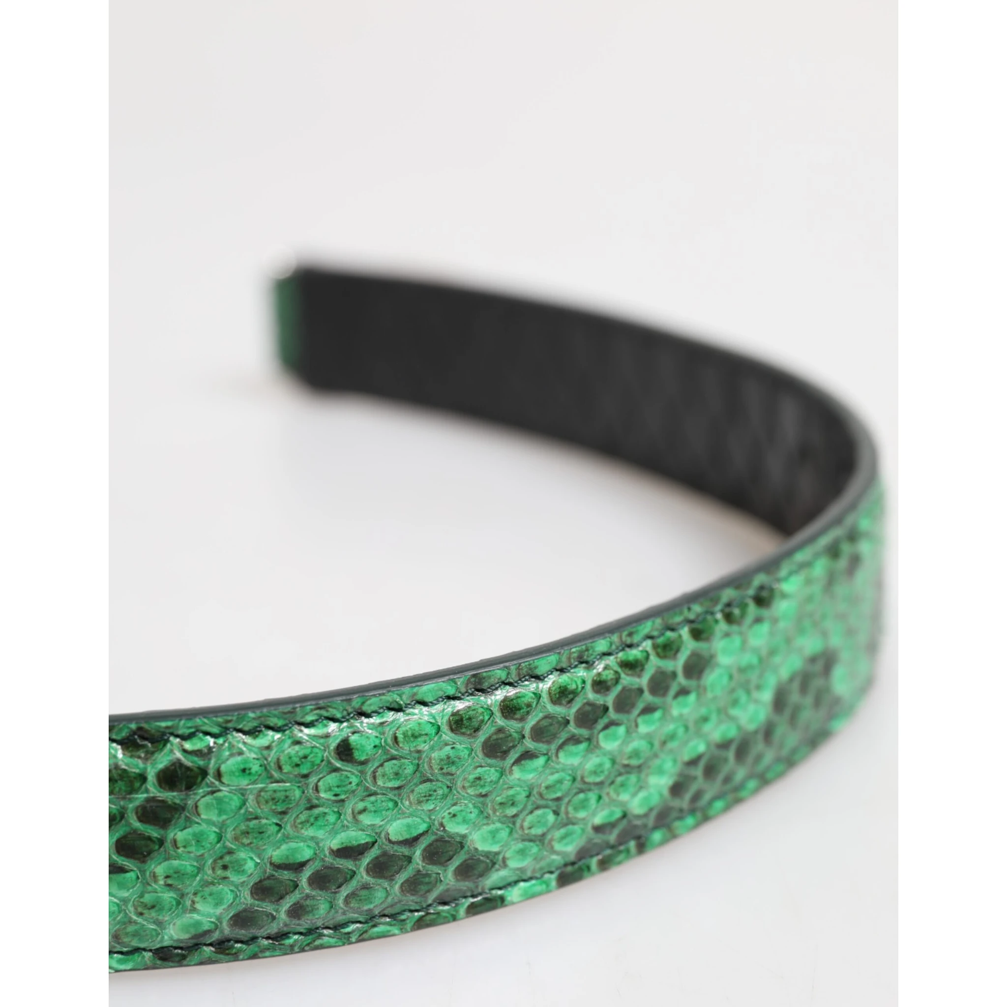 Black Green Exotic Leather Bag Shoulder Strap