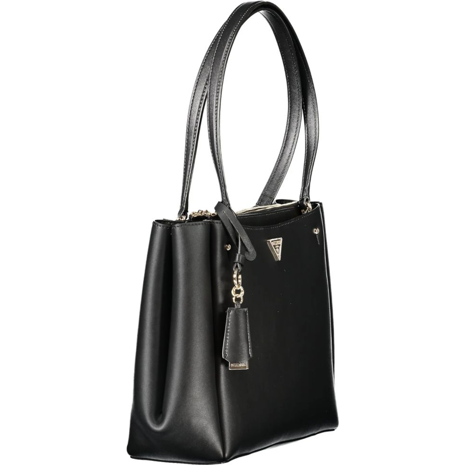 Black Polyethylene Women Handbag