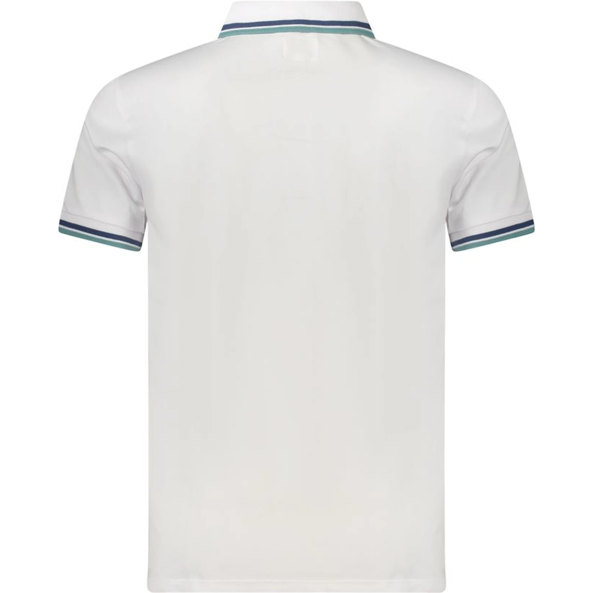 White Cotton Men Polo Shirt