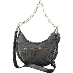 Black Polyethylene Women Handbag