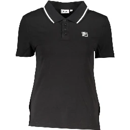 Black Cotton Polo Shirt