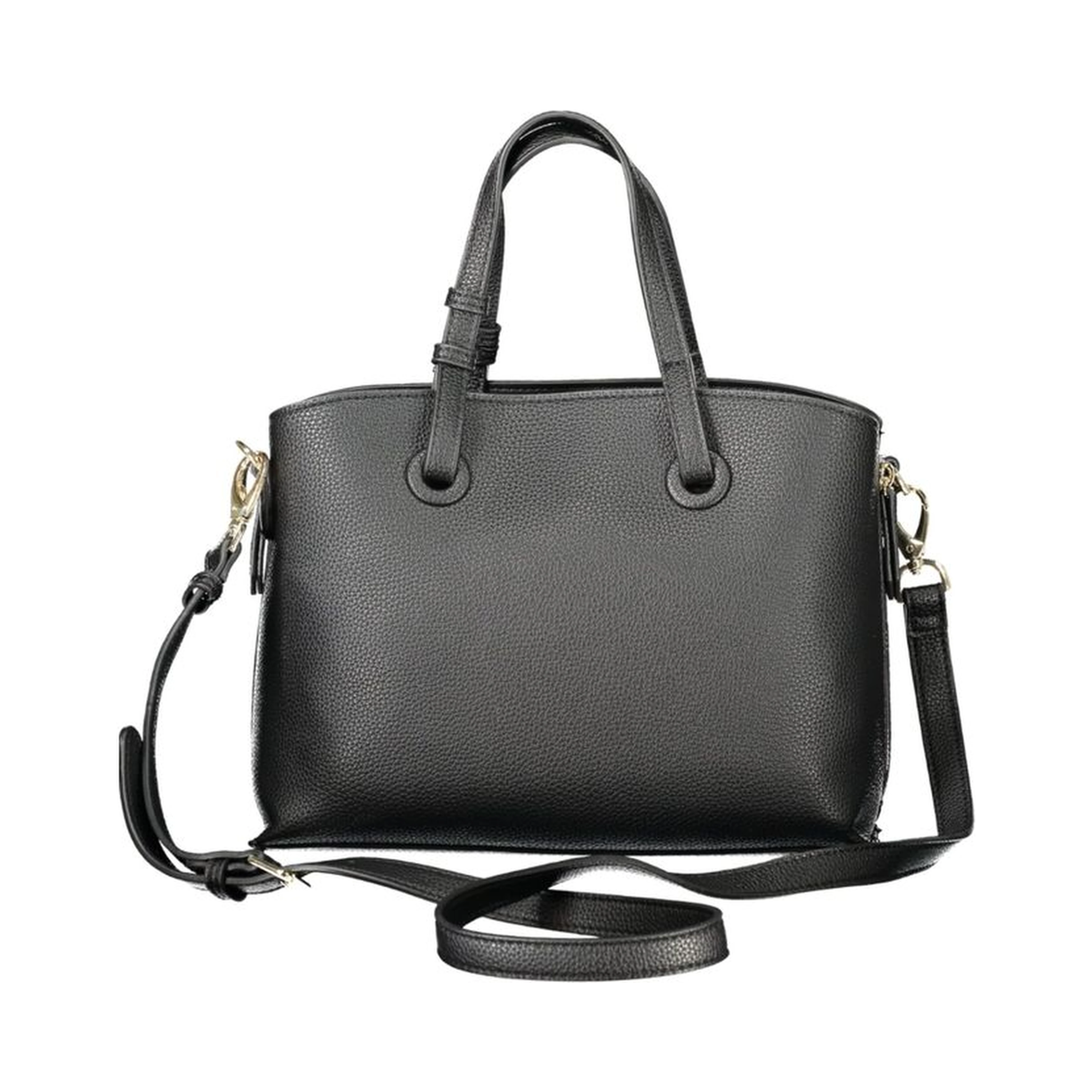 Black Polyethylene Women Handbag