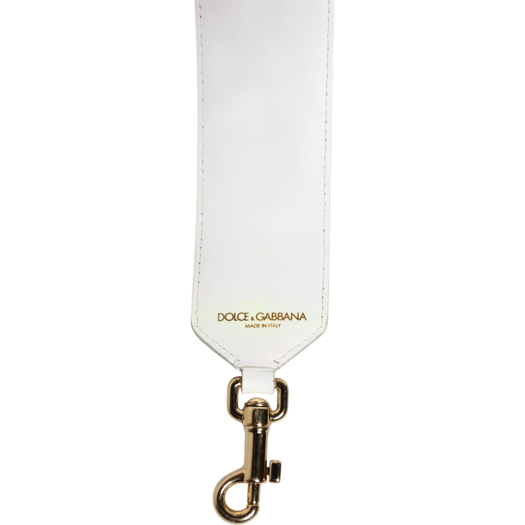 White Calfskin Raffia Embroidered Patchwork Shoulder Strap