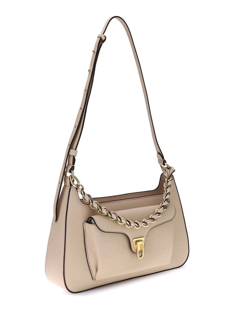 Beige Calf Leather Bos Taurus Shoulder Bag alternative