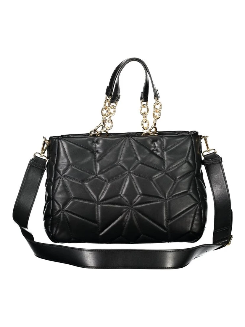 Black Polyethylene Women Handbag