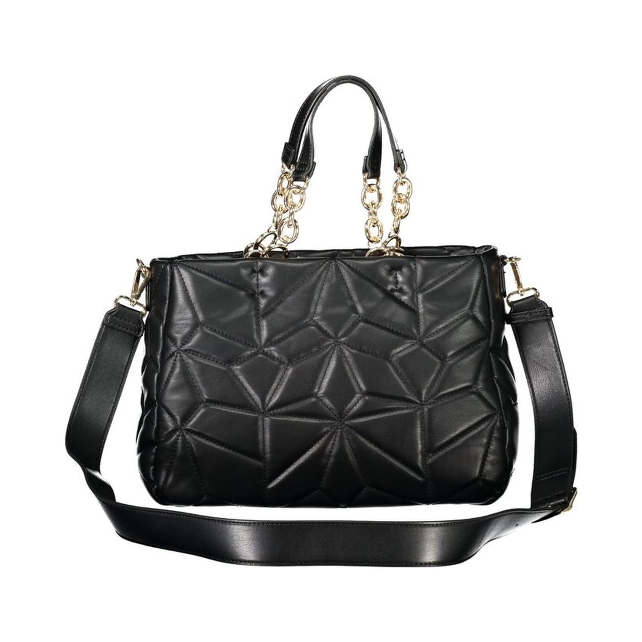 Black Polyethylene Women Handbag