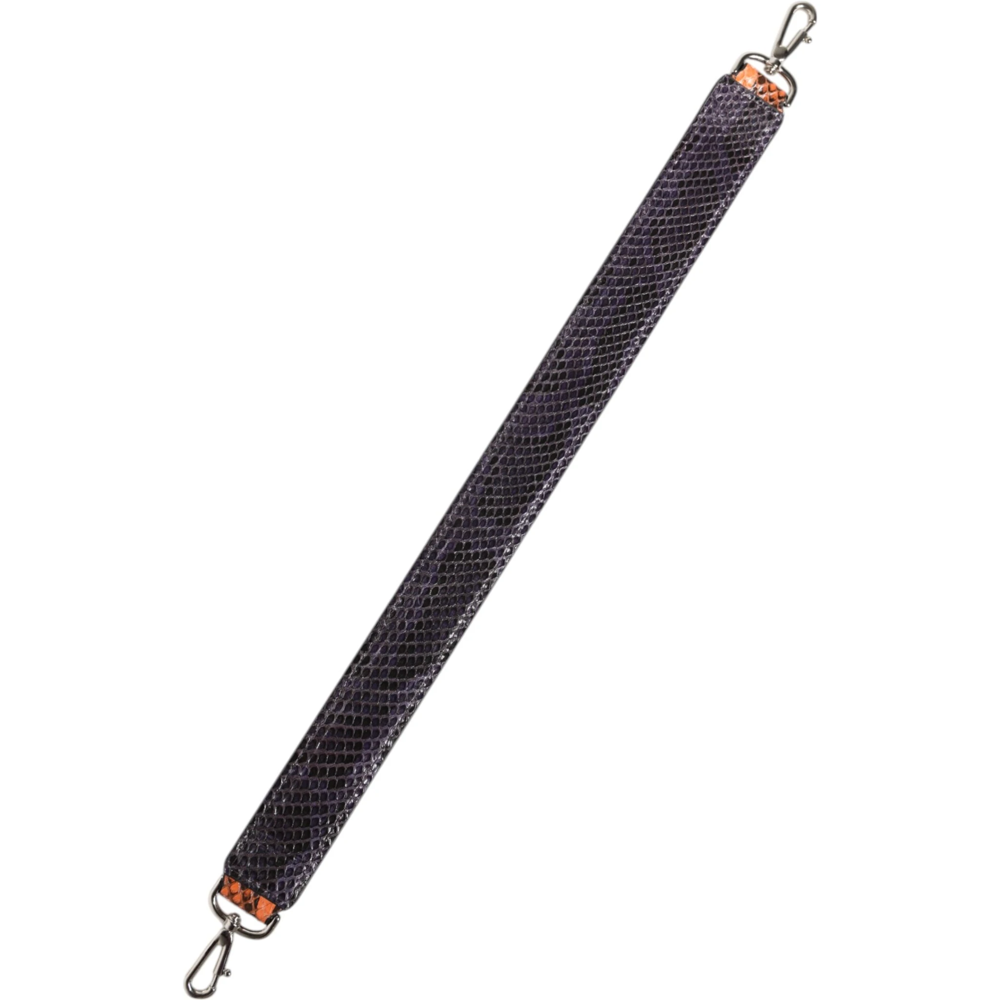 Orange Exotic Leather Bag Shoulder Strap