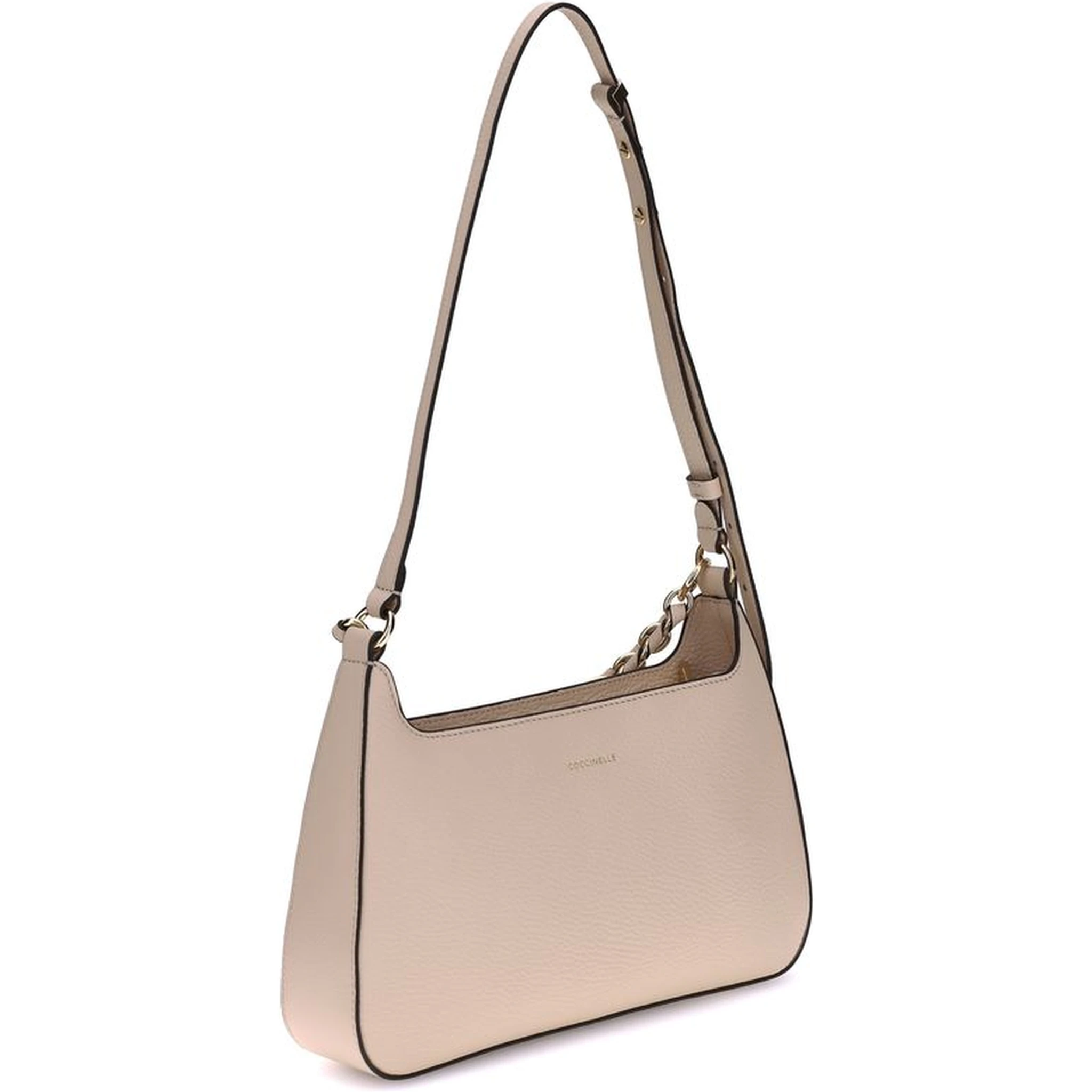 Beige Calf Leather Bos Taurus Shoulder Bag