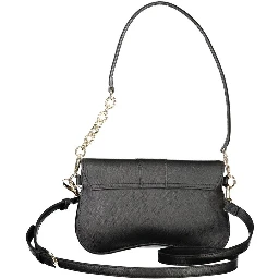 Black Polyethylene Women Handbag