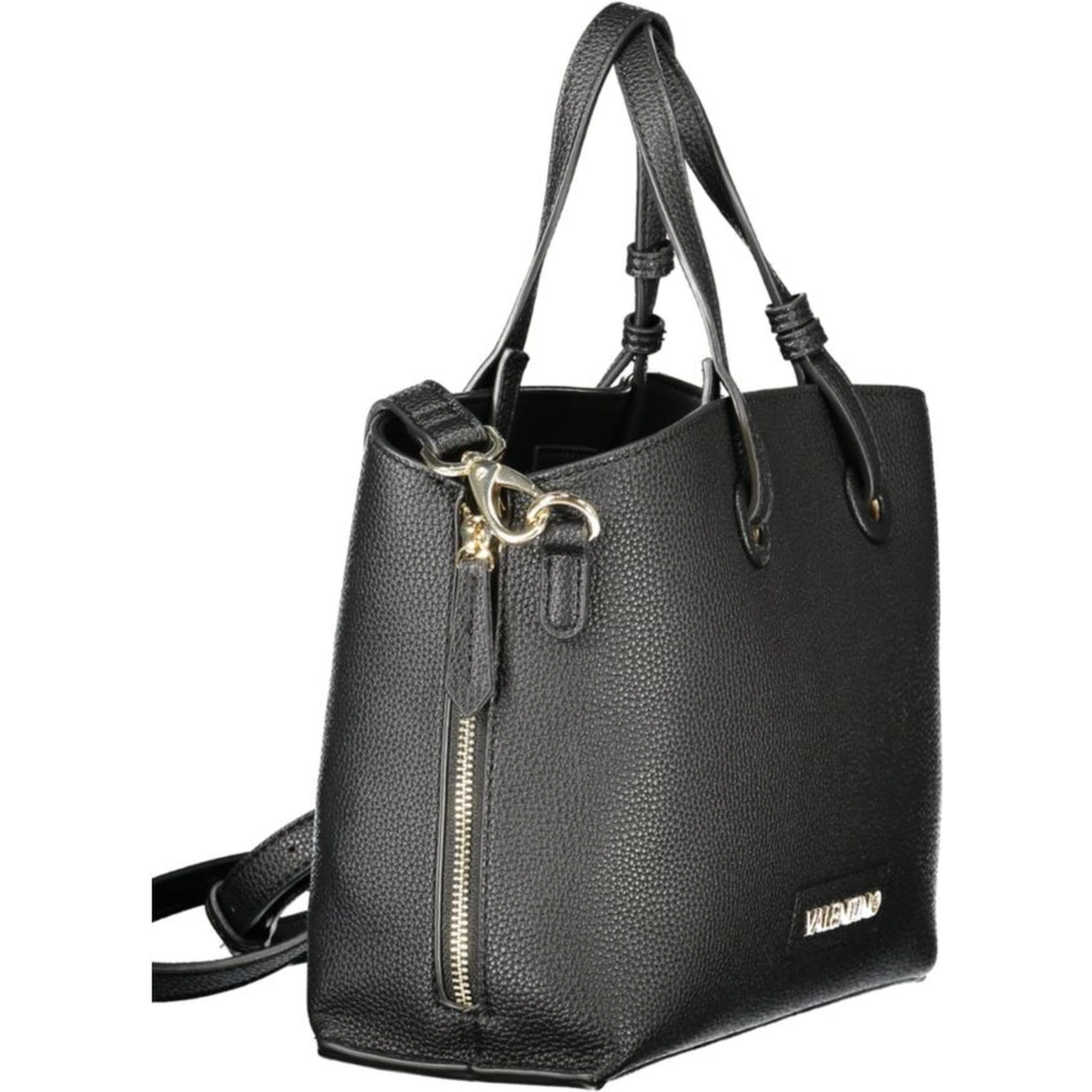 Black Polyethylene Women Handbag