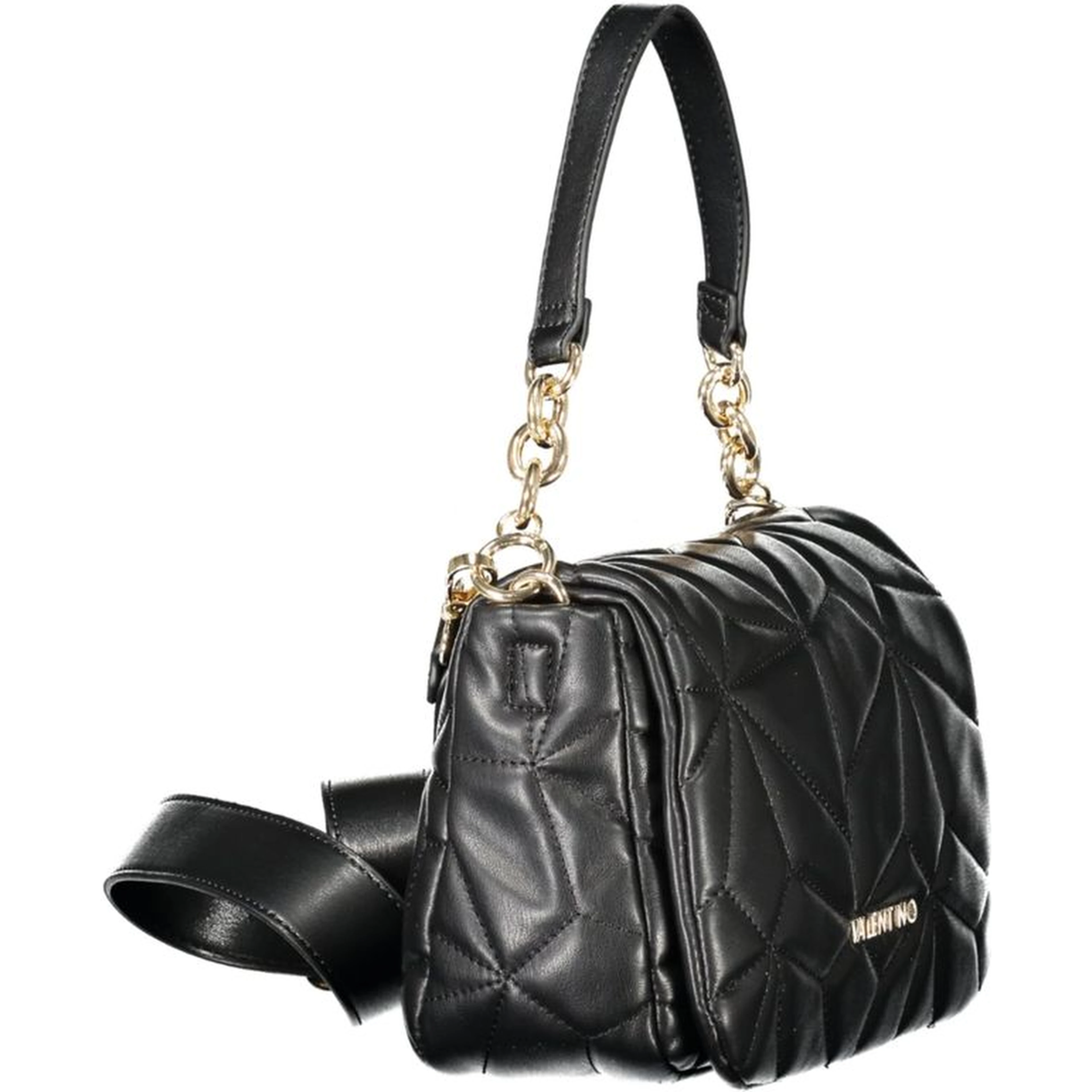 Black Polyethylene Women Handbag