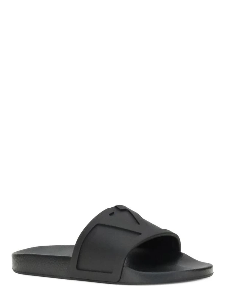 Black Rubber Flat Sandals alternative