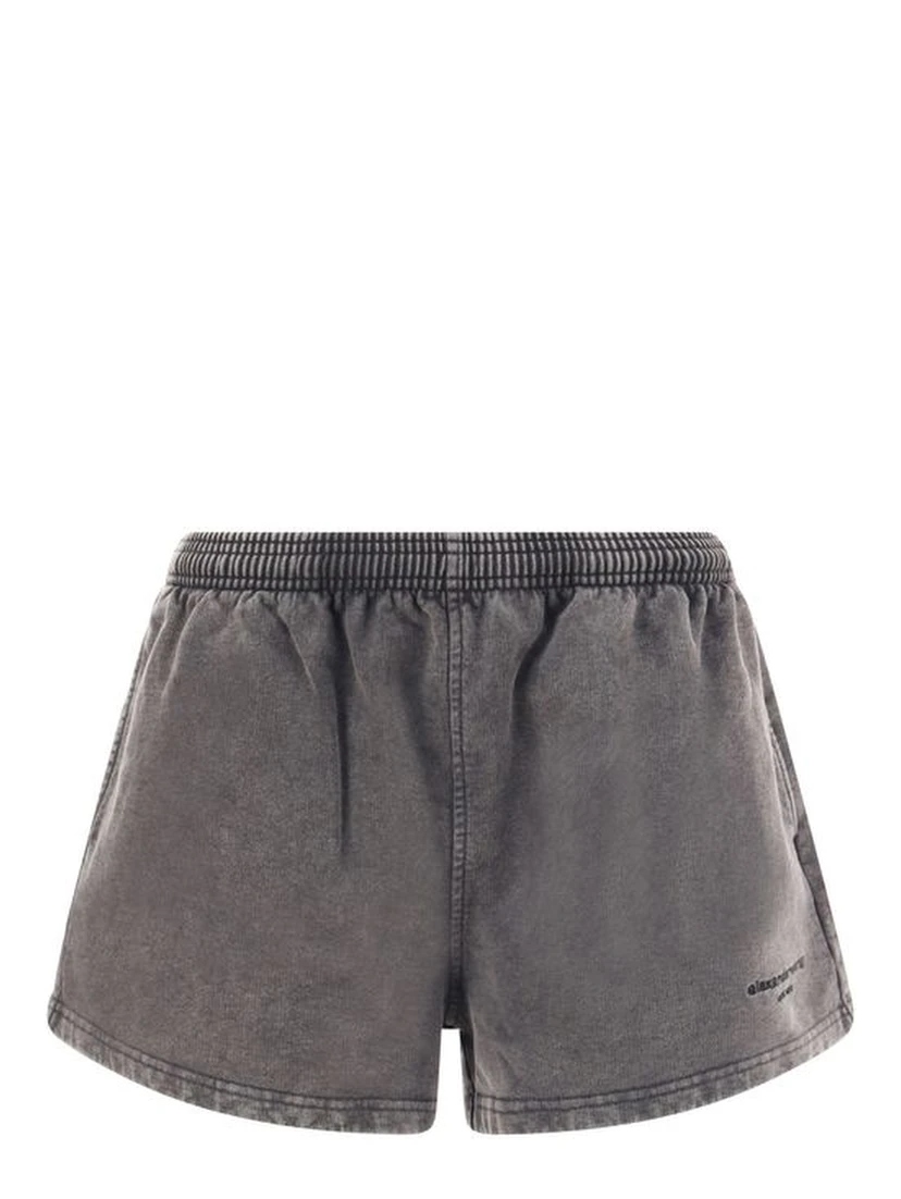 Gray Cotton Bermuda Shorts