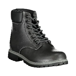 Black Polyester Women Boot