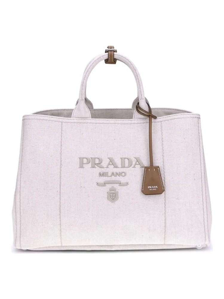 Cream Cotton Shoulder Bag