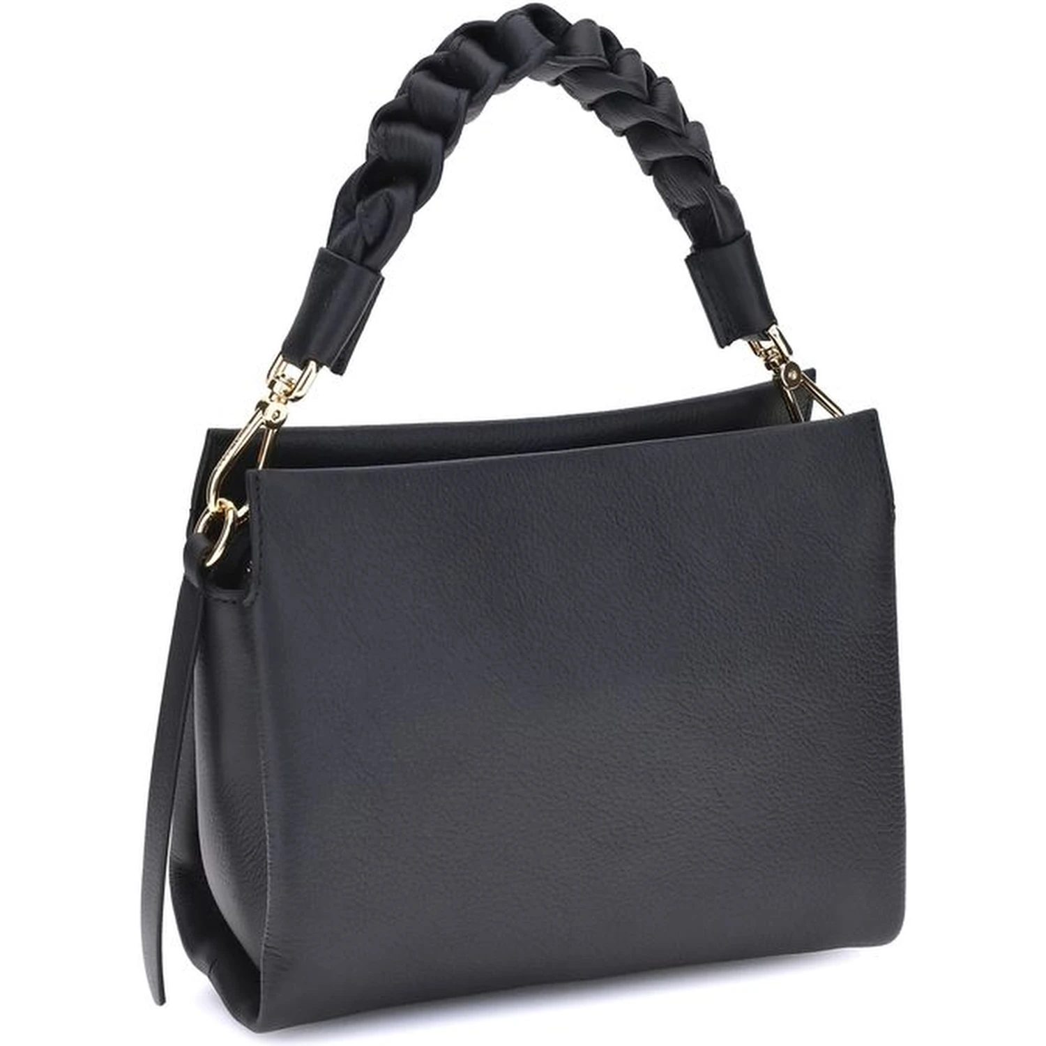 Black Calf Leather Bos Taurus Shoulder Bag