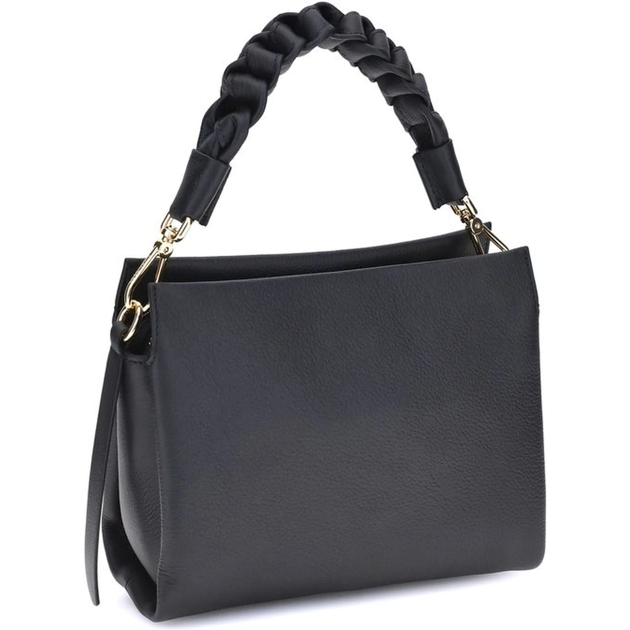 Black Calf Leather Bos Taurus Shoulder Bag