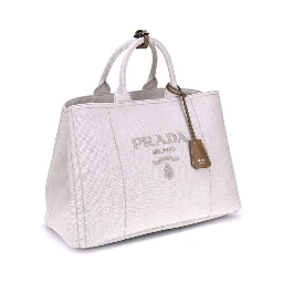 Cream Cotton Shoulder Bag