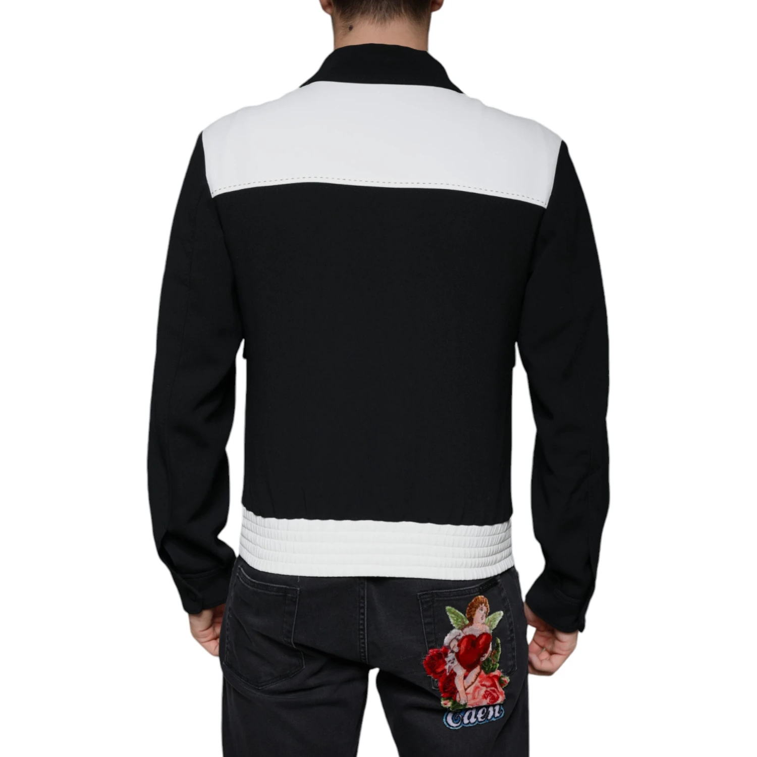Black White DG Crown Full Zip Blouson Jacket